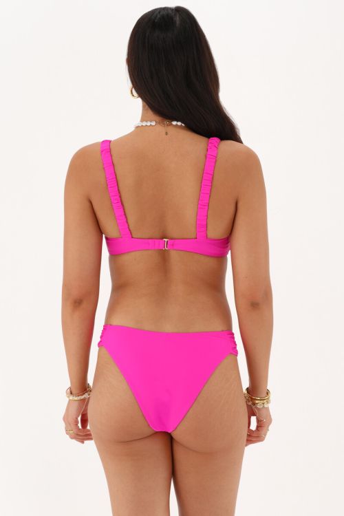 Neon pink bandeau bikini top U-shape  | My Jewellery