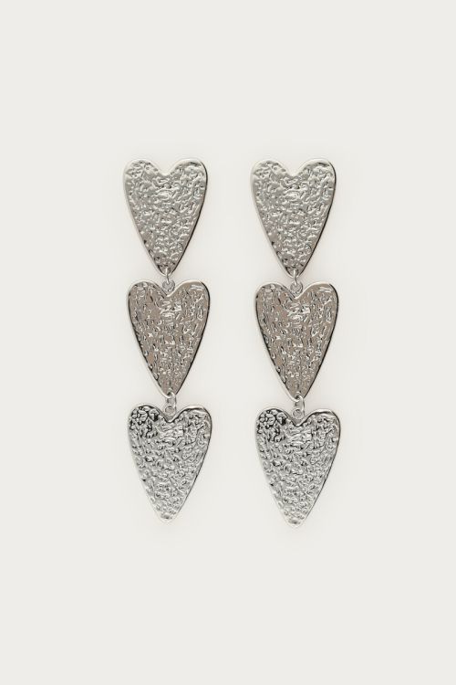 Nomads drop earrings three hearts | My Jewellery