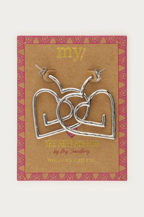 Nomads hoop earrings heart swirl | My Jewellery