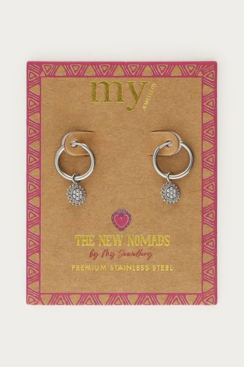 Nomads minimalist earrings with sun | My Jewellery