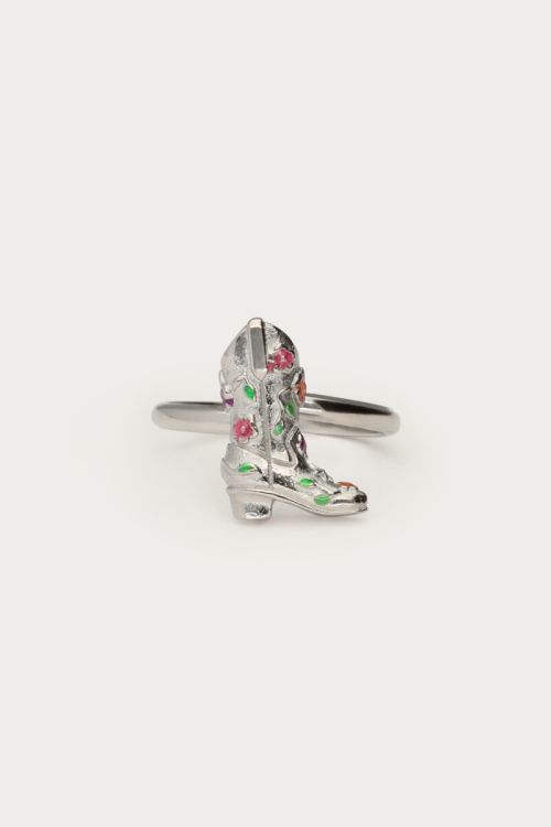 Nomads ring cowboy boots with flowers | My Jewellery