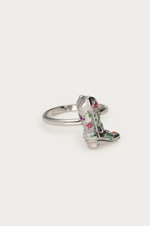 Nomads ring cowboy boots with flowers | My Jewellery