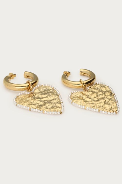 Nomads statement hoop earrings with heart | My Jewellery
