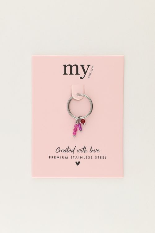 One piece earring with pink beads | My Jewellery