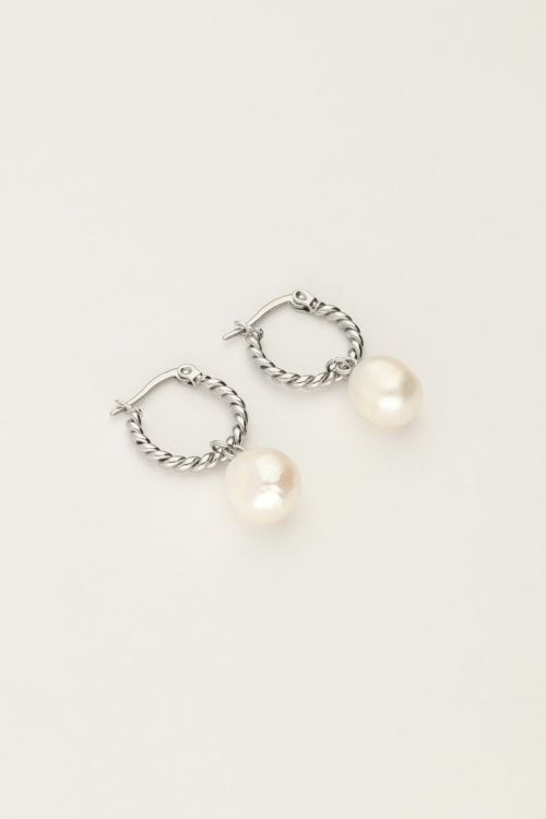 Earrings twisted with pearl | My Jewellery