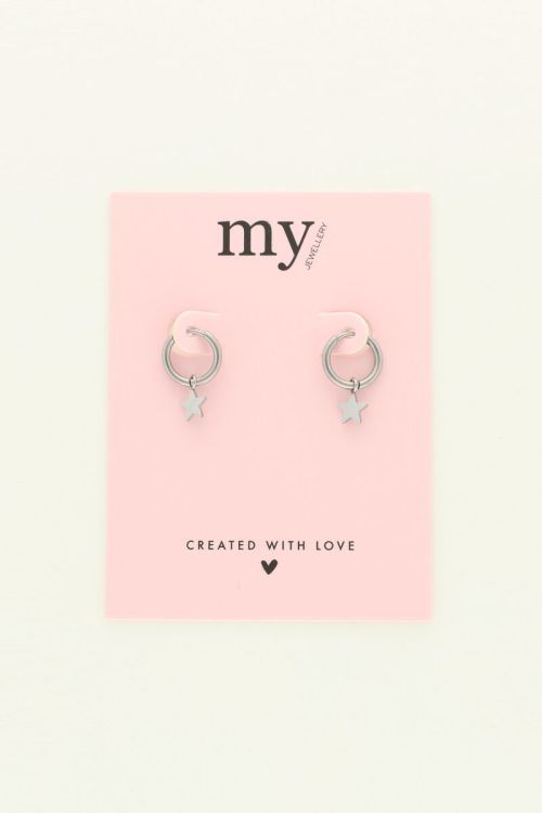 Small hoop earrings with star charm | My Jewellery