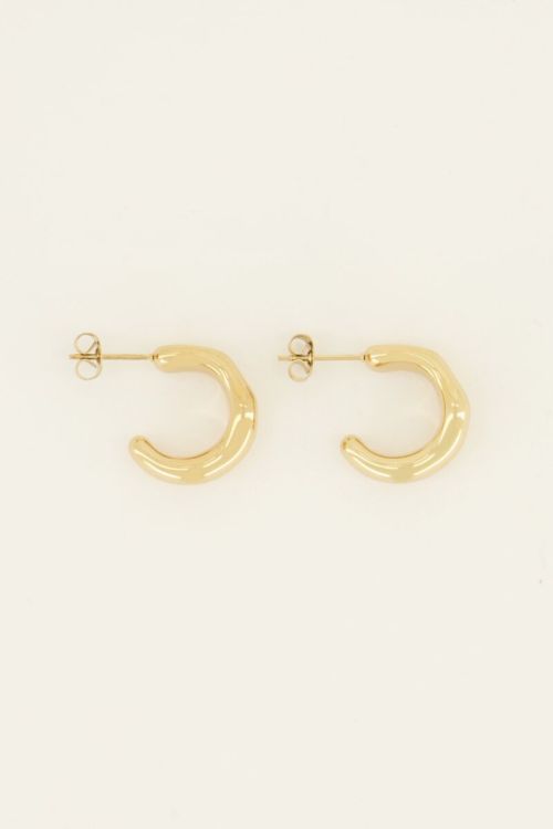 Open structured hoop earrings