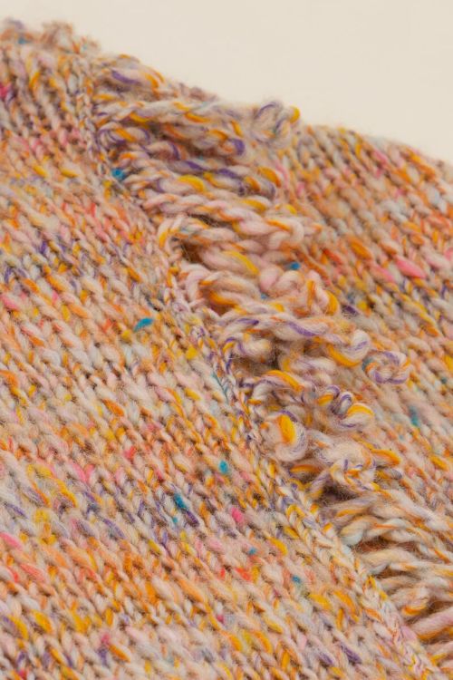 Orange spacedye oversized jumper with fringing | My Jewellery