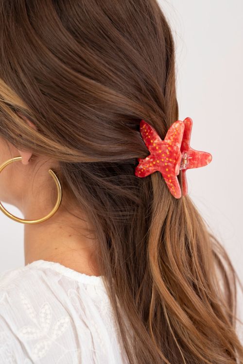 Orange hair clip starfish | My Jewellery