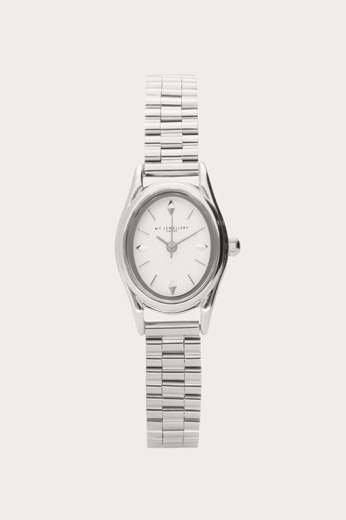Oval watch with link band | My Jewellery