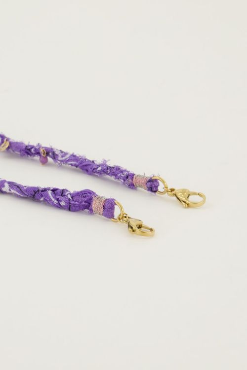Paarse bandana telefoonkoord | My Jewellery