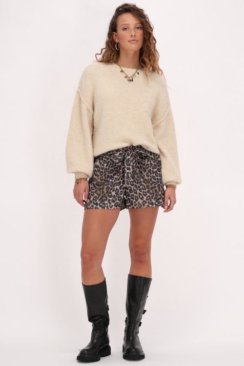 Paperbag shorts with panther print | My Jewellery