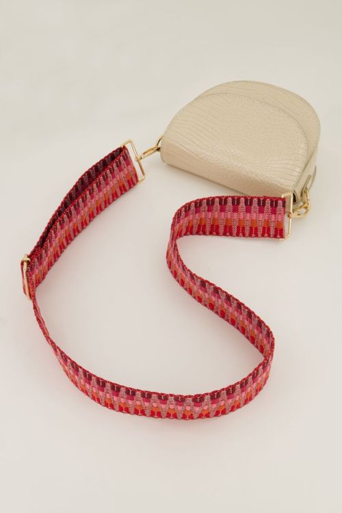 Roze bag strap met patroon | My Jewellery