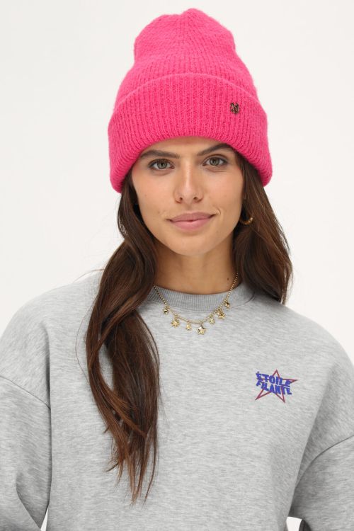 Pink knitted beanie | My Jewellery