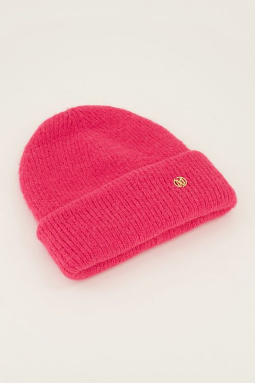 Pink knitted beanie | My Jewellery