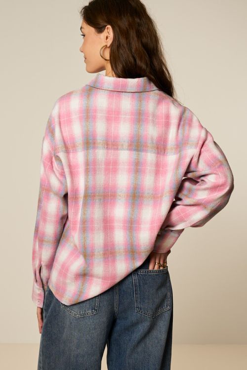 Pink plaid flannel blouse | My Jewellery