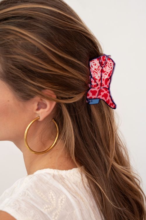 Pink hair clip cowboy boot | My Jewellery