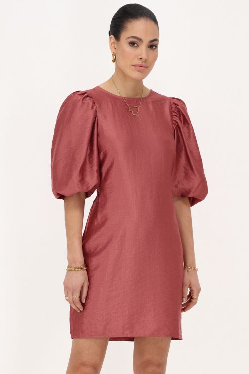 Pink dress with bows satin look | My Jewellery
