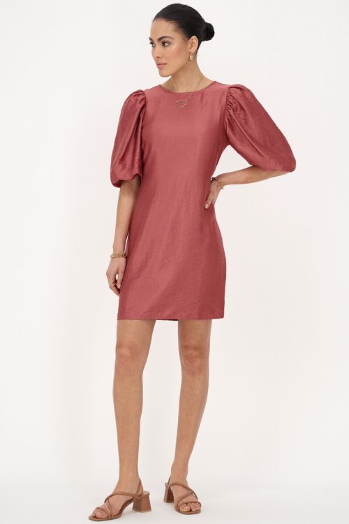 Pink dress with bows satin look | My Jewellery