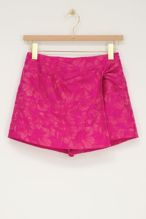 Pink jacquard wrap skort | My Jewellery