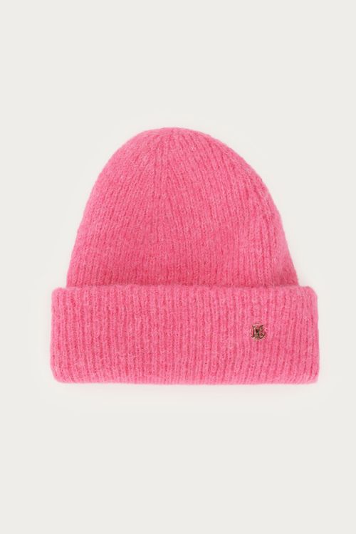 Pinke gestrickte Mütze