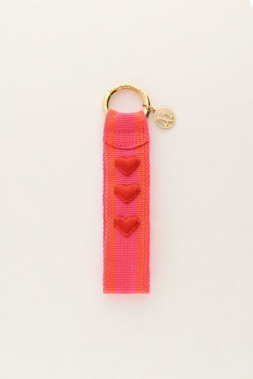 Pink keycord with hearts  | My Jewellery