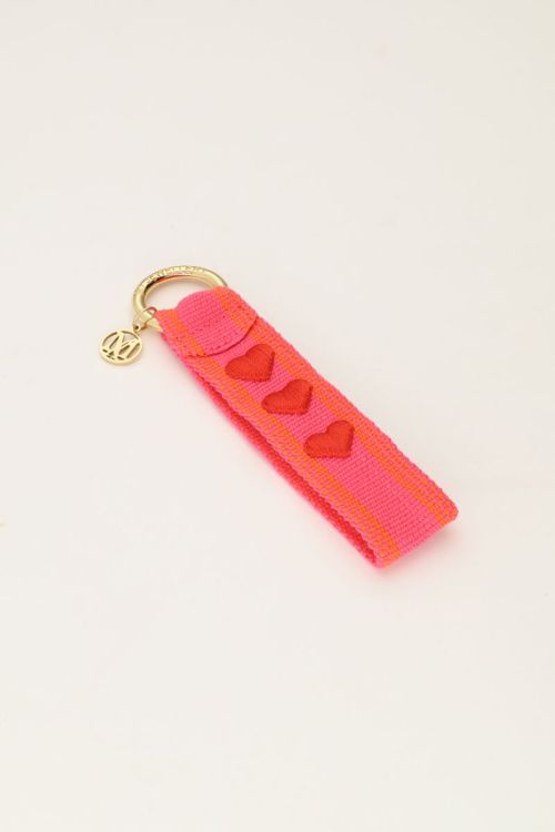 Pink keycord with hearts  | My Jewellery
