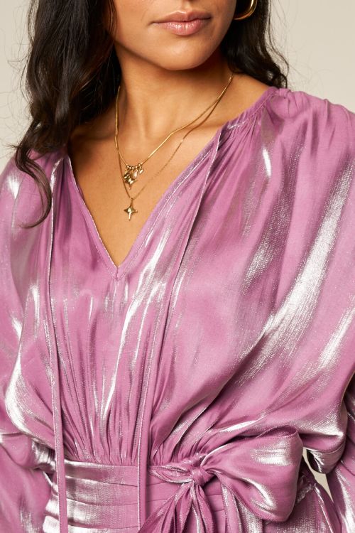 Pink layering dress in satin look | My Jewellery