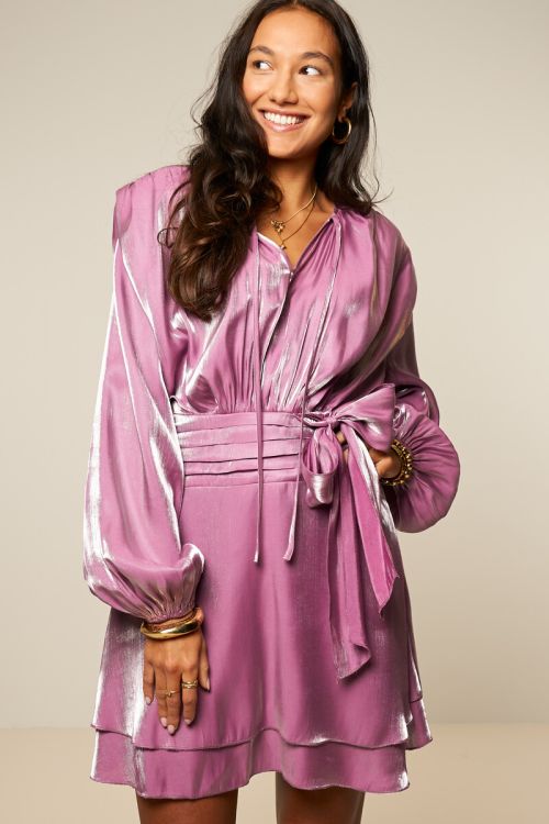 Pink layering dress in satin look | My Jewellery