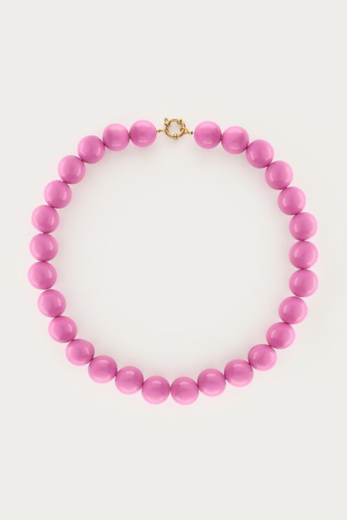 Pink necklace with chunky beads | My Jewellery