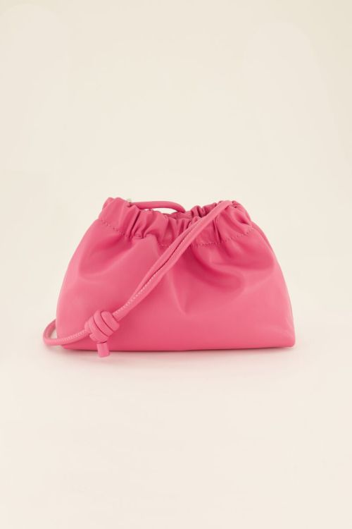 Sac bourse rose à bandoulière 