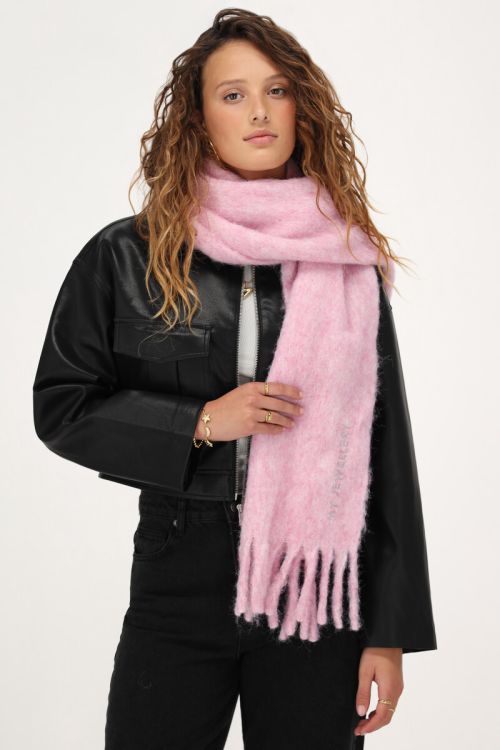 Pink scarf with tassles | My Jewellery