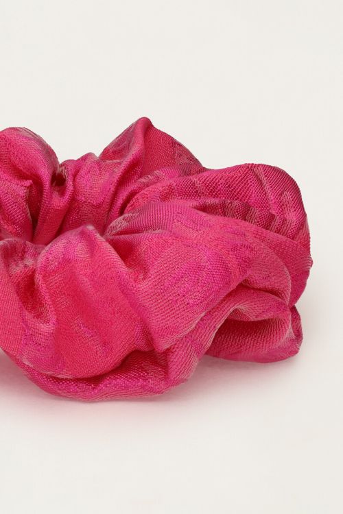 Pink scrunchie with jacquard | My Jewellery