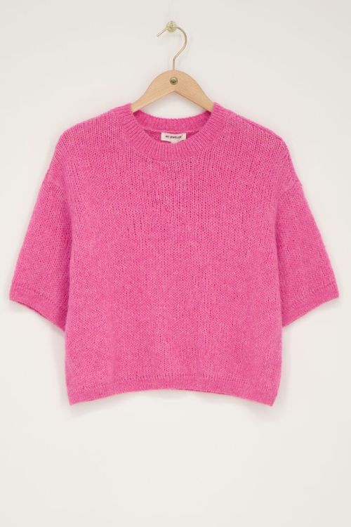 Pink sweater with short sleeves | My Jewellery