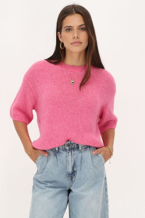 Pink short-sleeved sweater  | My Jewellery