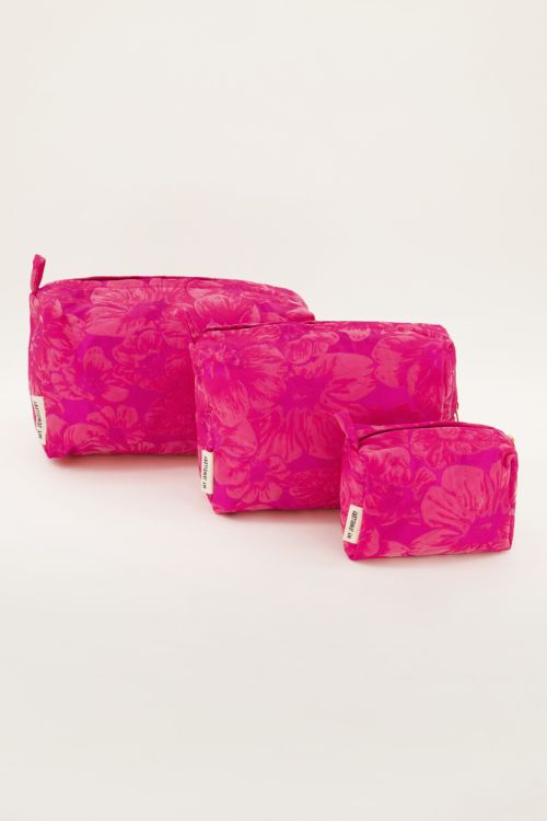 Pink toiletry set with jacquard | My Jewellery