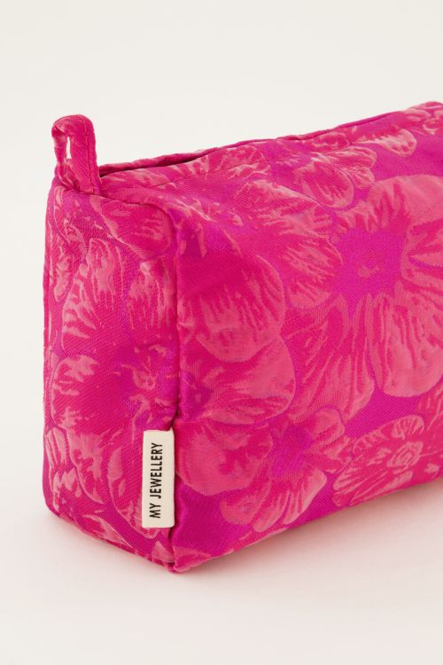 Pink toiletry set with jacquard | My Jewellery