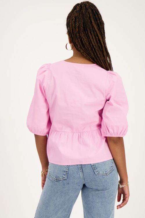 Pink top with bows and puff sleeves | My Jewellery