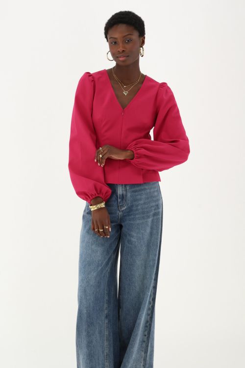 Pink top with zipper | My Jewellery