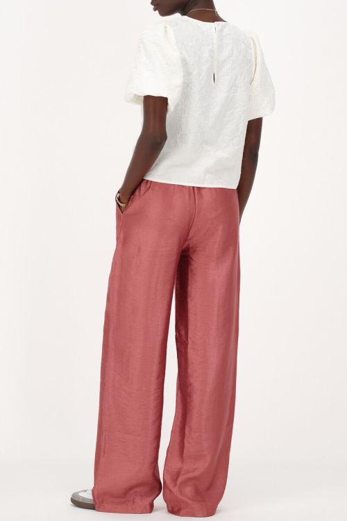 Pink wide leg trousers with pintucks | My Jewellery