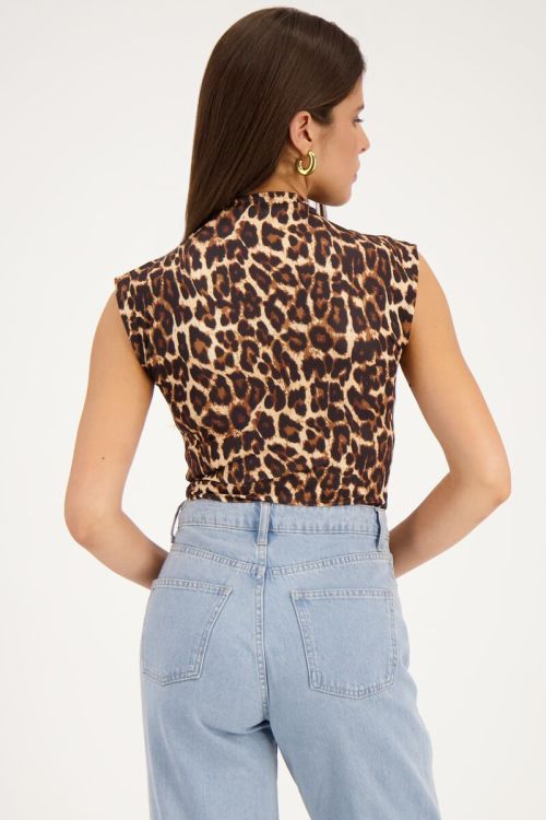  Pleated leopard print top | My Jewellery