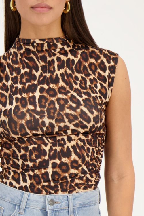  Pleated leopard print top | My Jewellery