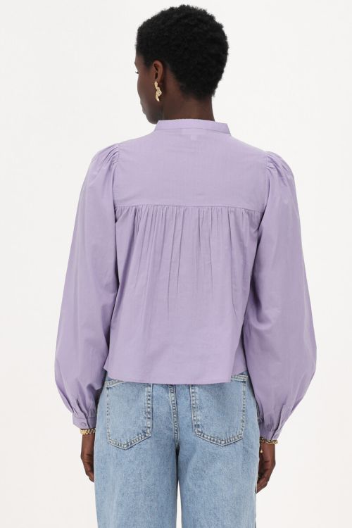 Purple blouse with pintuck and pleats | My Jewellery