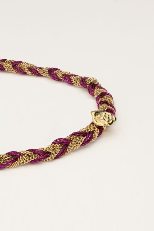 Purple braided bracelet with charm | My Jewellery