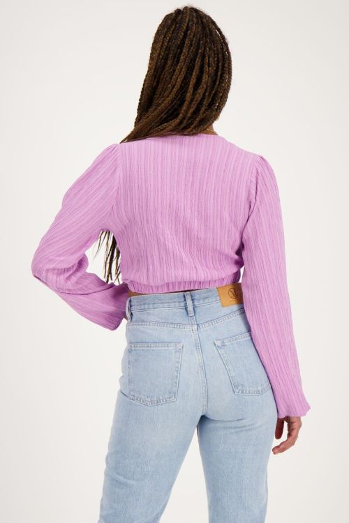 Purple crinkle crop with button detail | My Jewellery