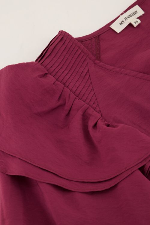 Purple dress with ruffles & wide sleeves | My Jewellery
