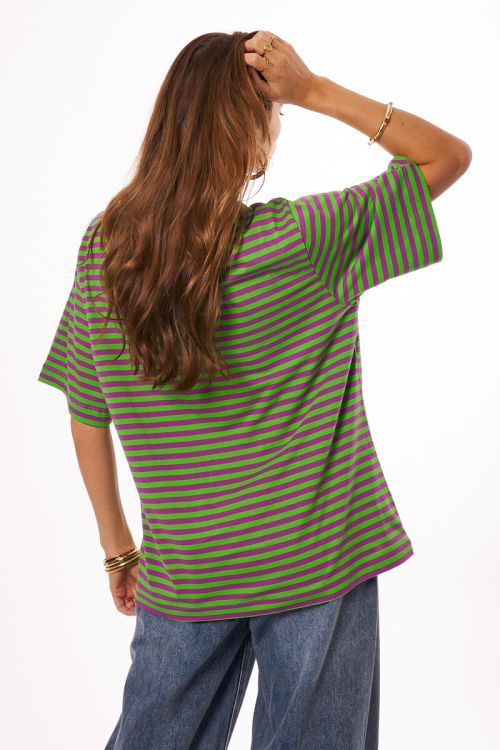 Purple-green striped T-shirt "5th avenue" | My Jewellery