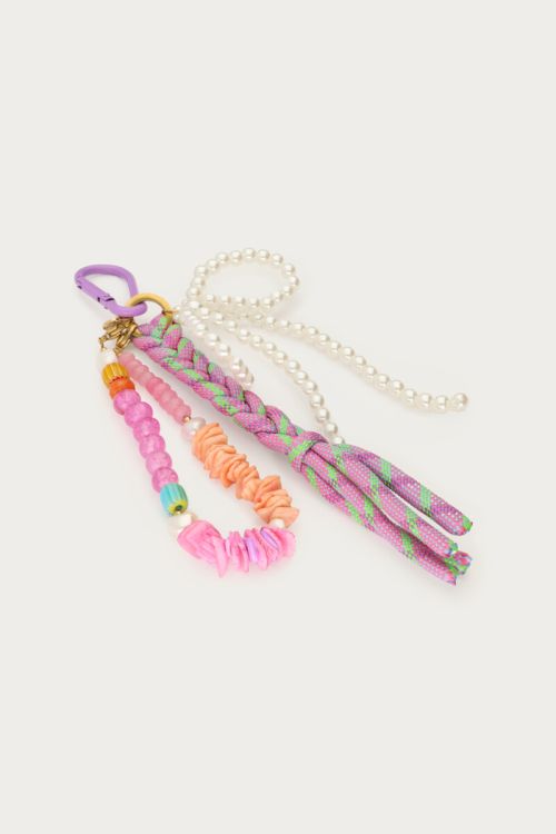 Purple key ring with beads | My Jewellery