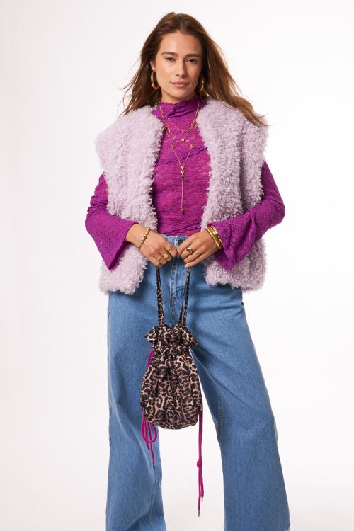 Purple lace top with ruffles | My Jewellery