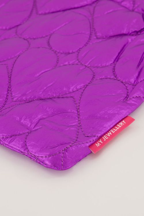 Purple laptop sleeve with hearts pattern | My Jewellery
